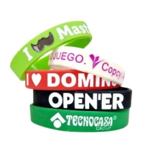 Bracelet | Silicone PVC | 202x12 mm | Gaufrage + remplissage couleur sur 1 côté