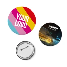 Pin button | Metal | Round | ⌀45mm | Full colour print