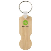 Sleutelhanger | Bamboe | 6,50 x 2,30 x 2,23 cm | Past in de meeste winkelwagentjes