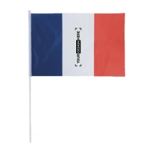 Drapeau français | Polyester & plastique | Manche de 60cm
