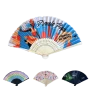 Fan | Bamboo & polyester | All-over printing | 21x38cm when opened | Fully customised