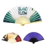 Fan | Bamboo & polyester | All-over printing | 21x38cm when opened | Fully customised