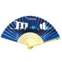 Abanico | Bambú & poliéster | Impresión integral + extra logo en el mango | 21x38cm cuando se abre