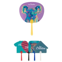 Custom made fan | Laminated paper & plastic | Full-colour print on both sides