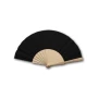 Hand fan | Natural wood & polyester | 42,5 x 23 cm | Bright colours