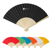 Handfächer | Papier & Bambus | 36x21 cm | Leuchtende Farben | Günstig