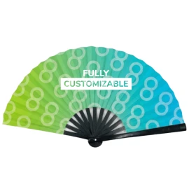XL Hand Fan | Bamboo & polyester | All-over printing | 33x66cm when opened