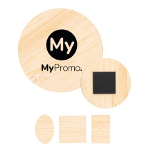 Kühlschrankmagnet | Bambus | Ø45×5 mm | Hergestellt in Europa