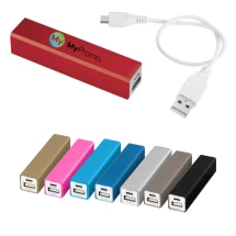 Externe batterij | 2200 mAh | Aluminium laser logo | Verschillende kleuren