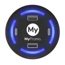 Slimme thuislader | ABS Kunststof | Lichtgevend logo