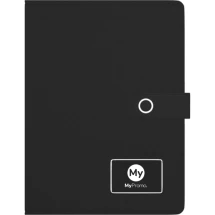 A4 notitieboek met powerbank | Gerecycled papier | Oplichtend logo