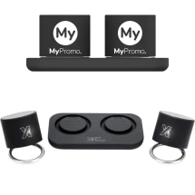 Dual stereo speaker station | Rubber | Light-up logo
