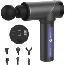Prixton massagepistool | ABS | Draadloos | Incl. 6 koppen