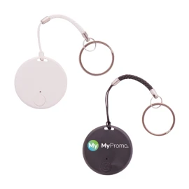 Ronde key finder | Kunststof & metaal | Met koord en sleutelring