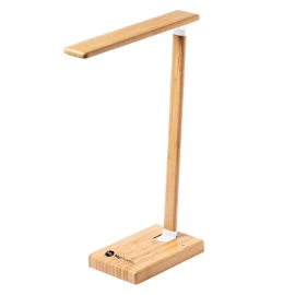 Wireless charging lamp | Bamboo | | 10W & 25 LED | Eco proof
