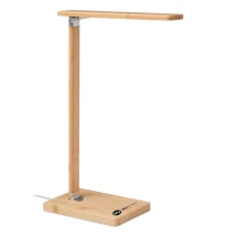 Draadloze oplaadlamp | Bamboe | 48LEDs & 10W & 2 USB-hub