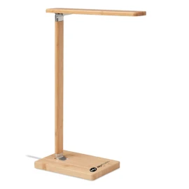 Draadloze oplaadlamp | Bamboe | 48LEDs & 10W & 2 USB-hub
