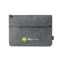 Laptop pouch | rPET felt | Padded main compartment for 15" laptop | Front zippered pocket