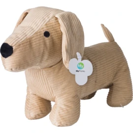 Plush toy dog | Polyester | With embroidered eyes | Printing on tag