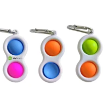 Fidget keyring | ABS plastic & silicone | Key ring size | For on the go