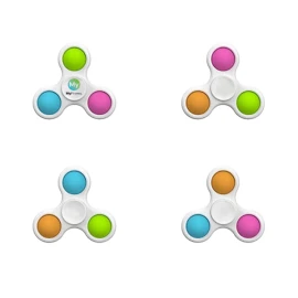 Spinner triplo antistress | Plastica ABS e silicone | 72x72x15 | Formato tascabile