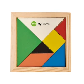 Tangram puzzle | Legno | 7 pezzi | Con colori assortiti