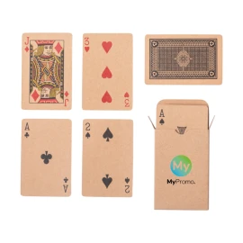 Jeu de 54 cartes | Papier recyclé | 55x18mm | Avec boîte en papier kraft | Pas cher