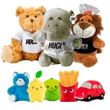 Gepersonaliseerde knuffel | Polyester fleece | 3 verschillende maten | Minimale afname: 250 stuks