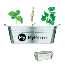 Plant tub | Metal | 3 herbs | Incl. garden compost | Made in EU