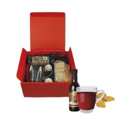 Small glogg set | Incl. a glass mug & spices biscuits | 1120g | Printed separate card