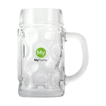 Bierpul | Glas | 500ml | Met handvat | Gemaakt in Italië