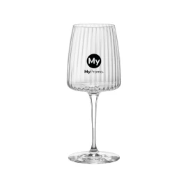 Copa de vino | Acanalada | 370 ml | Fondo plano | Fabricado en Italia