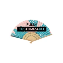 Ventaglio | Bambù & carta | 21x38cm quando è aperto | Completamente personalizzabile