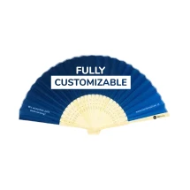 Ventaglio | Bambù & poliestere | Logo grande | 21x38cm quando aperto