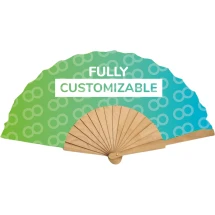 Ventaglio | Legno | 23x42cm quando è aperto | Completamente personalizzabile
