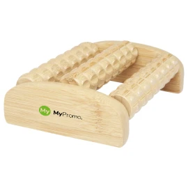 Foot massager roller | Bamboo | 3 rows of massage rods | Eco-friendly