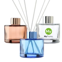 Diffuser | Glas | 7 x 7 x 16 cm | Zes geurstokjes