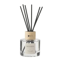 Woosh Duftstäbchen | Glas | 75 ml | Holziger Duft | 6 Mini-Stäbchen