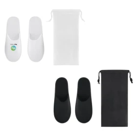 Zapatillas de hotel | Bolsa de vellón | Talla 43 - 44