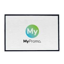 Fußmatte | 90 x 60 cm | Mit schwarzem Rahmen | Vollfarbe