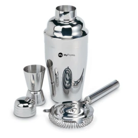 Cocktailset | Roestvrij staal | 500 ml | Shaker, maatbeker en zeef