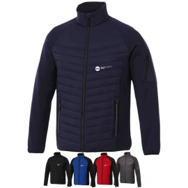 Hybride jack | Nylon en interlock breisel | Voor heren | Geïmiteerde dons isolatie