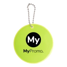 Round-shaped keyring | Plastic | Reflective