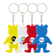 Bear-shaped keyring | Plastic | Reflective