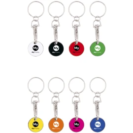 Keyring with removable coin | Metal | Various colors