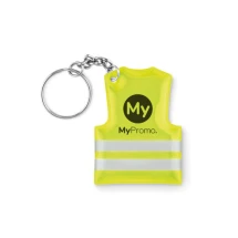 Vest-shaped keyring | PVC plastic | Reflective