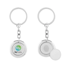 Schlüsselanhänger mit Einkaufswagenchip | Metall | Basis