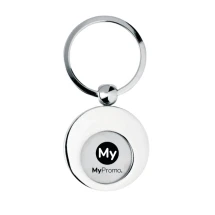 Porte-clés avec jeton euro | Métal | Rond