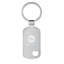 Keyring | Metal | Heart detail on the bottom