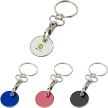 Keyring with trolley coin | Zinc alloy | Ø2,3 cm | Fits most supermarkt trolleys